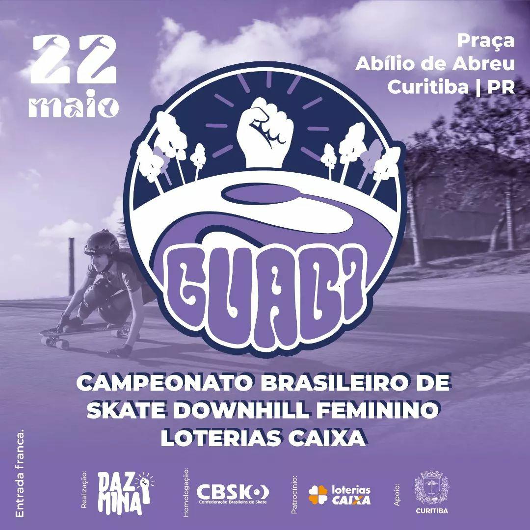 Curitiba (PR) recebe Brasileiro Feminino de Skate Downhill Speed Loterias CAIXA 2022
