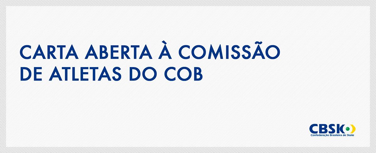 Carta Aberta à Comissão de Atletas do Comitê Olímpico do Brasil