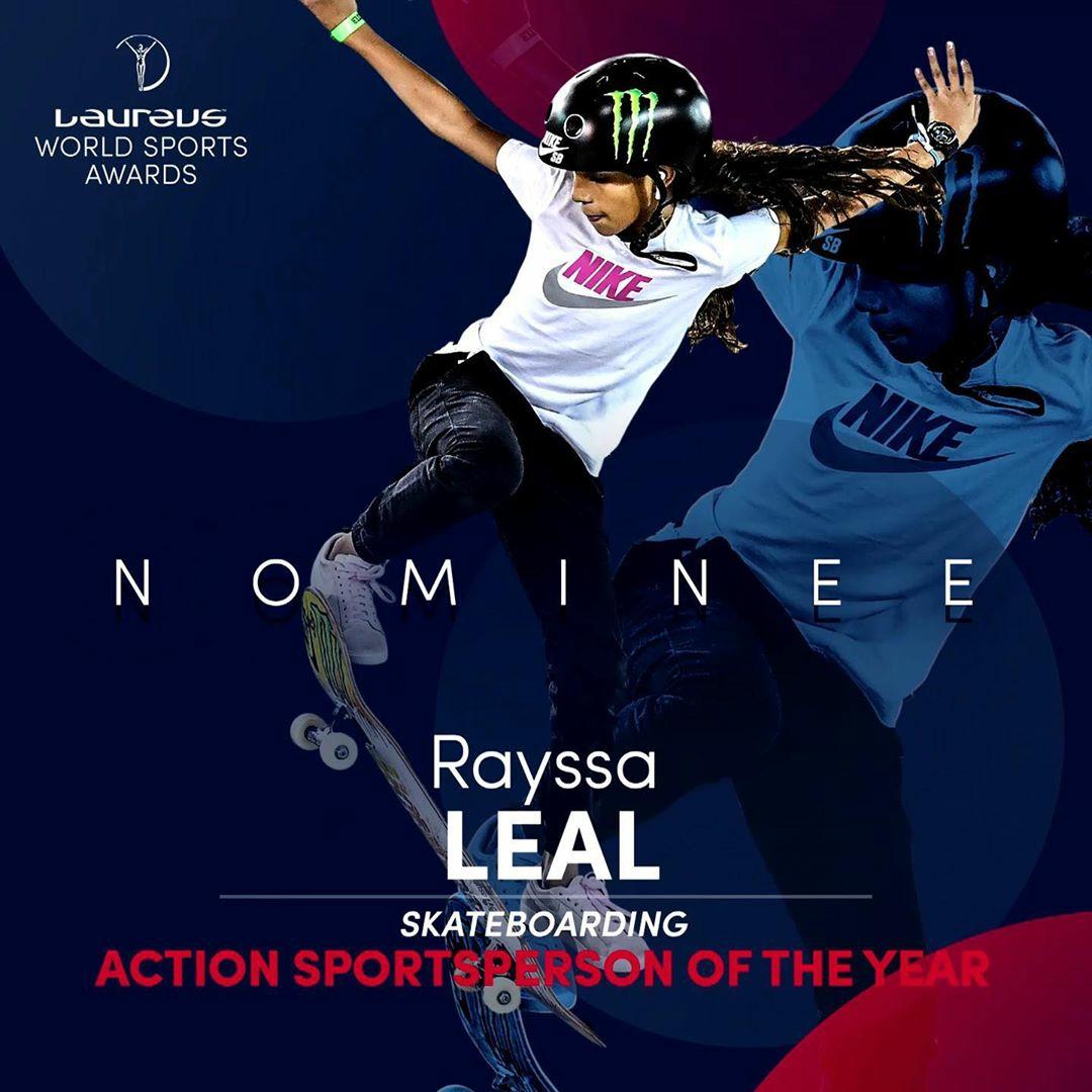 Rayssa Leal é skate brasileiro na edição de 2020 do prêmio Laureus