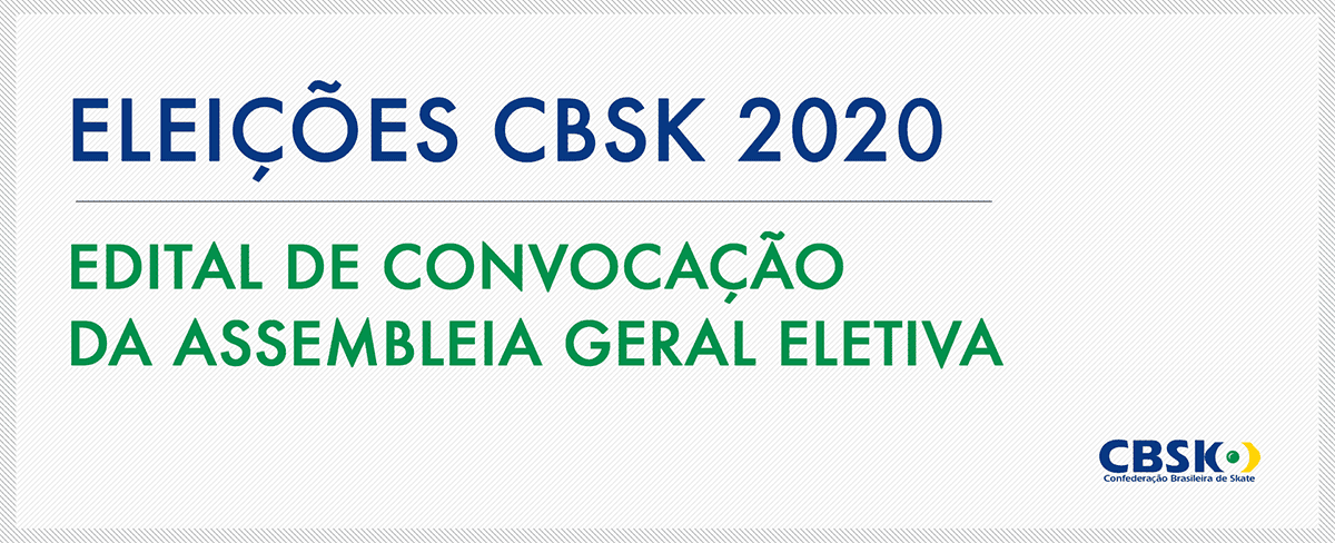 Eleição para presidente, vice e Conselho Fiscal da CBSk será em 13 de novembro