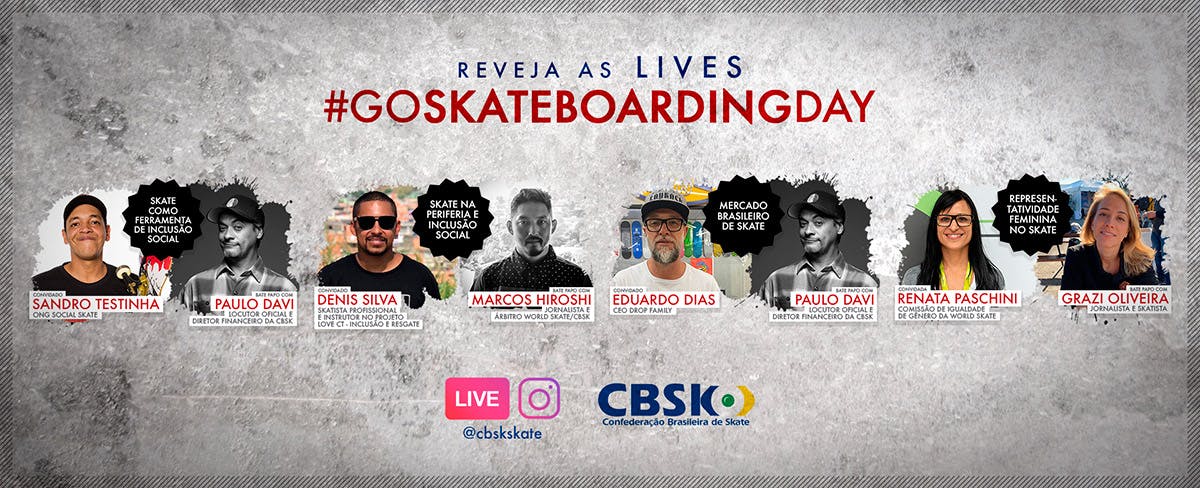 Reveja as lives promovidas pela CBSk na celebração do Go Skateboarding Day