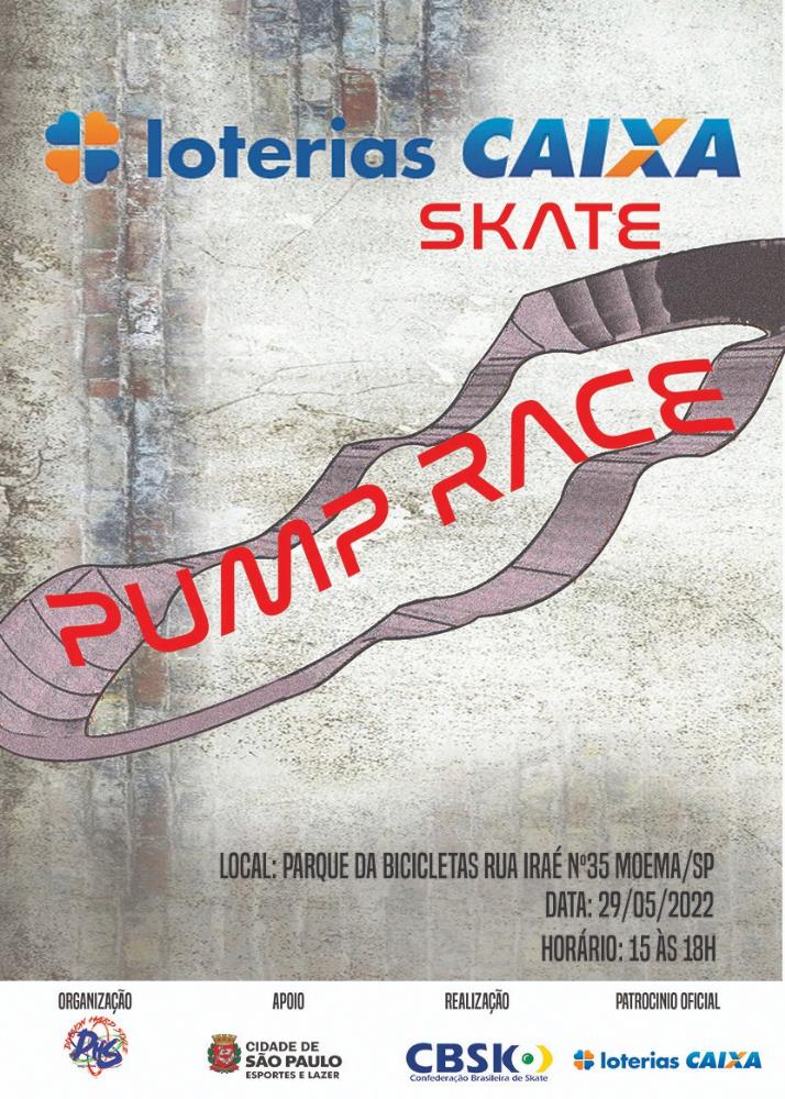 Parque das Bicicletas recebe o Loterias CAIXA Skate Pump Race no próximo domingo (29)