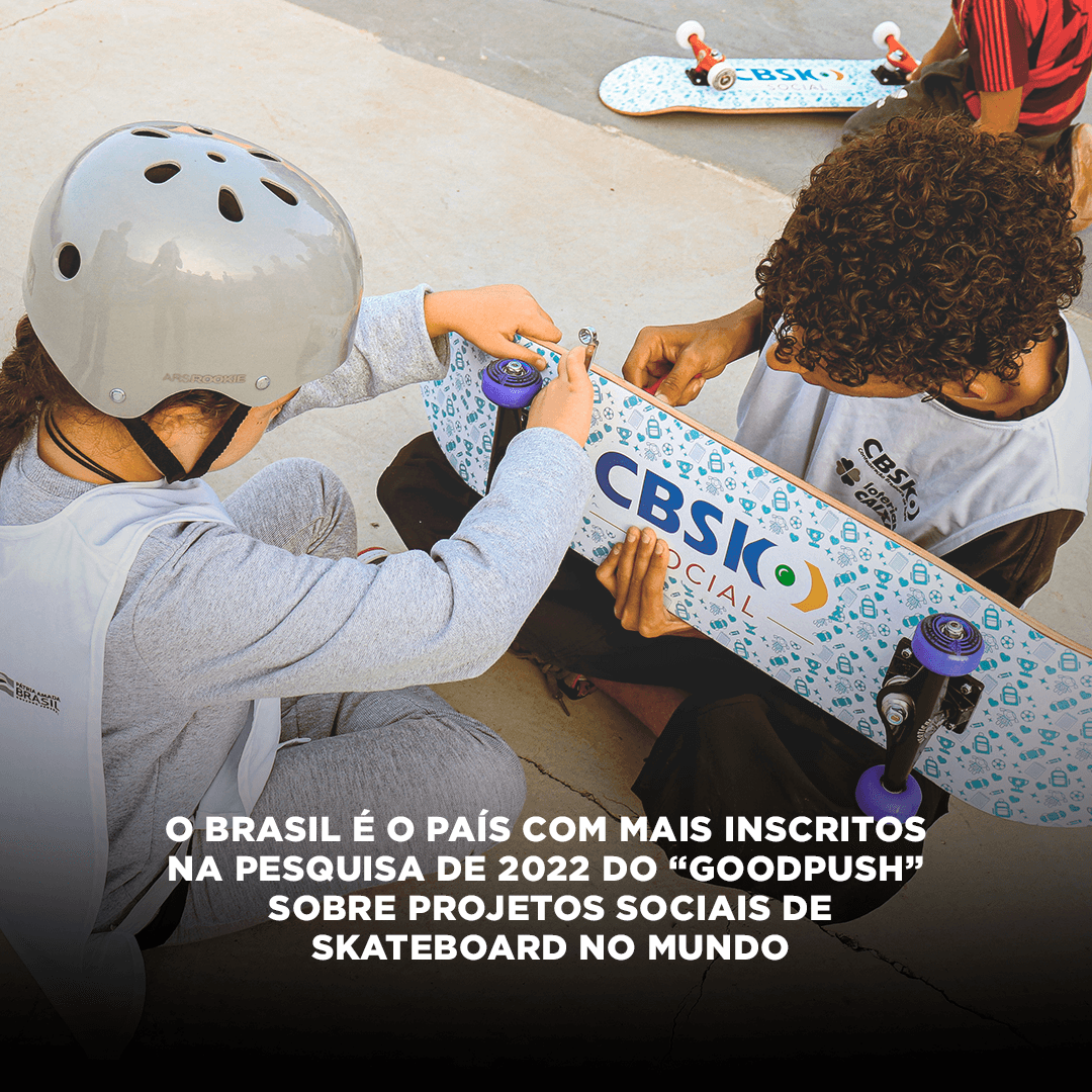 Skateboard brasileiro lidera número de projetos sociais registrados no Good Push em 2022