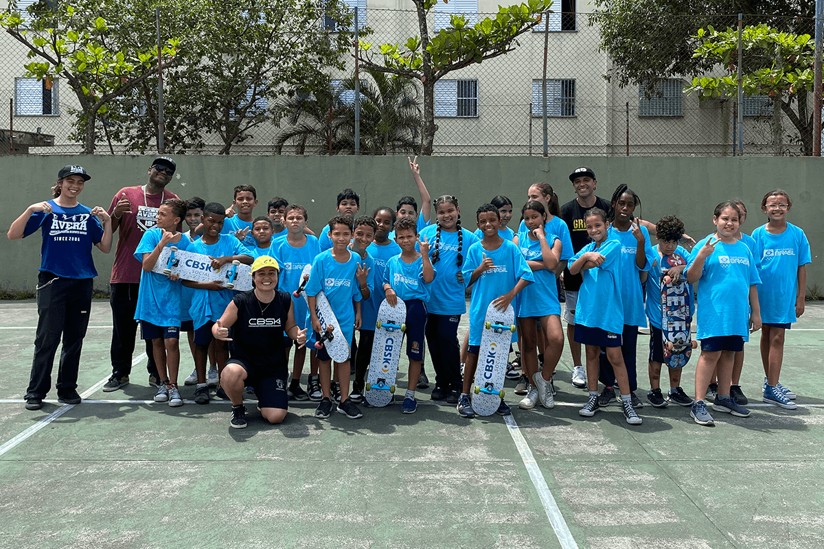 Skate Social atende 1.300 crianças da rede pública de Santos (SP) dentro do Festival Transforma